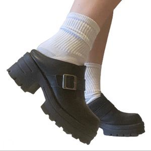 Vintage Women’s Harley Davidson Platform slip-on mule.